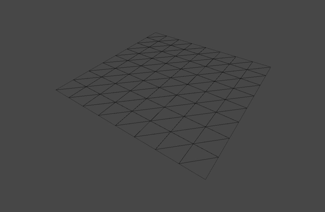 Wireframe render of a flat cloth