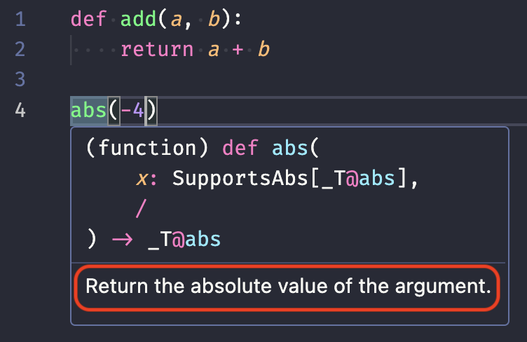 Documentation intégrée